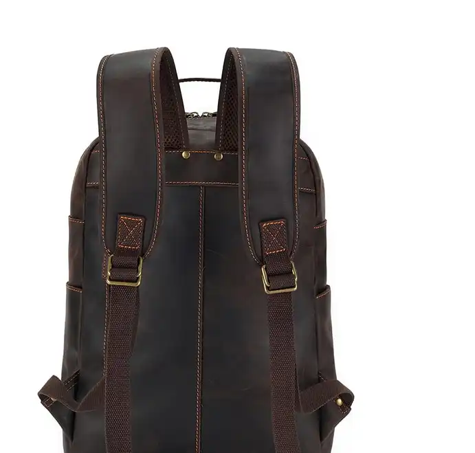 Replica bags Business Laptop Backpack for Men- Vintage  Leather Outdoor Travel Backpack.