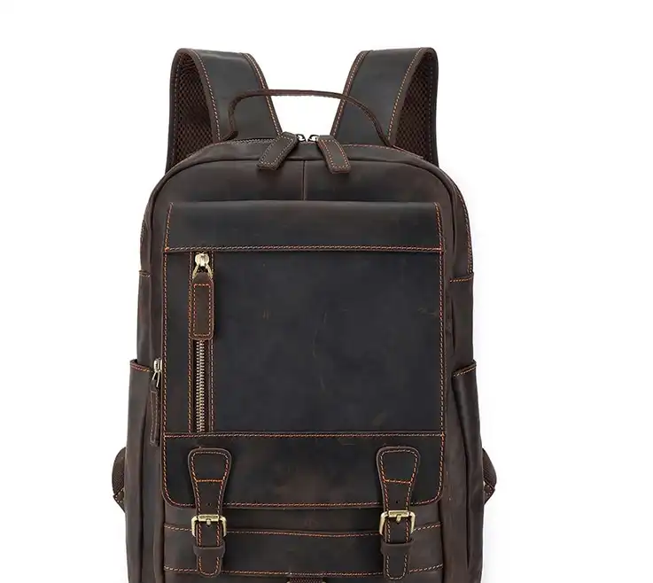 Replica bags Business Laptop Backpack for Men- Vintage  Leather Outdoor Travel Backpack.