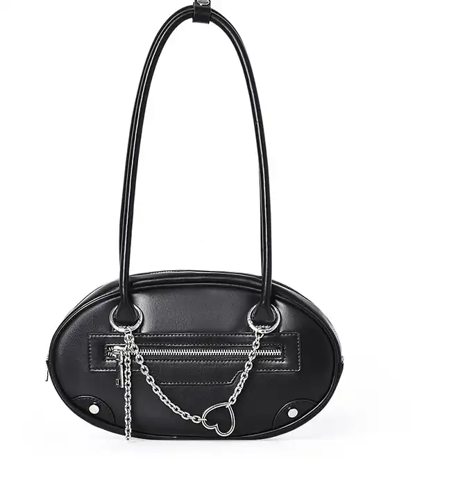 Chic Oval Shoulder Bag: Fashionable Chain- High-end- Autumn Winter Trend