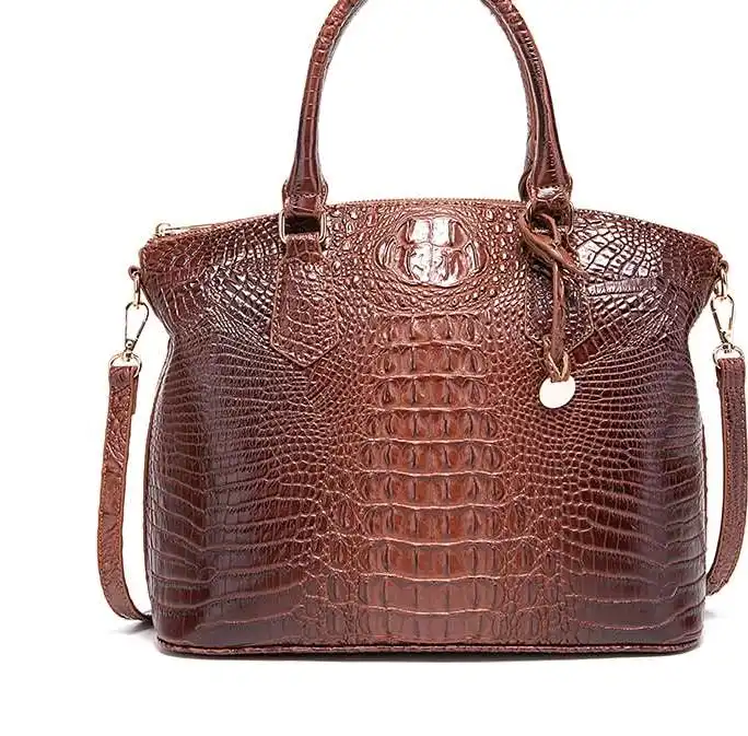 Chic croc-patterned women's bag