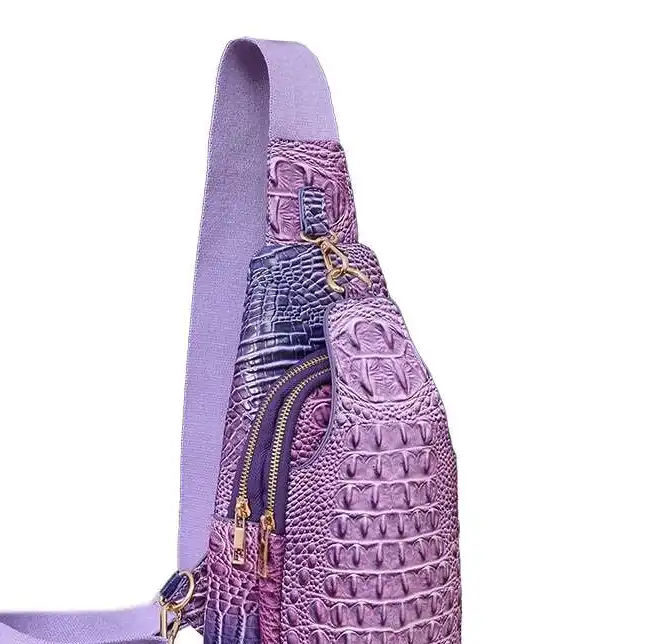 Lv belts replica Chic croc-patterned women's crossbody bag