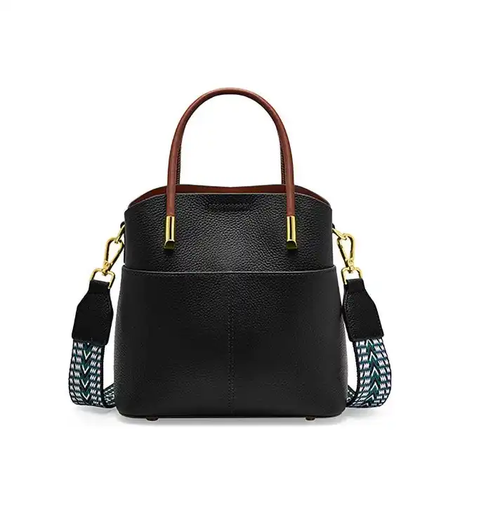 Chic leather barrel bag- versatile- stylish handbag- casual crossbody