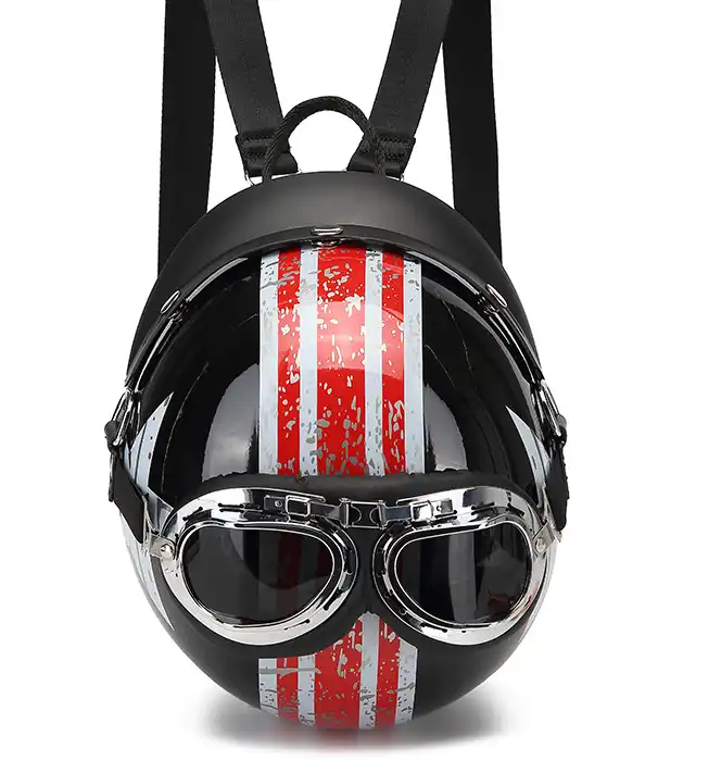 Creative Helmet Backpack - Unique Round Motorcycle Bag