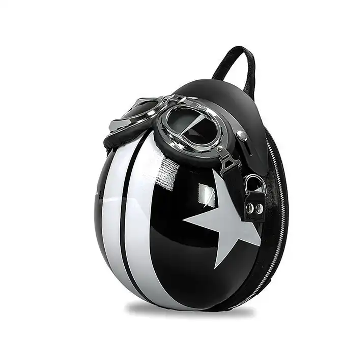 Replica bags lv Creative Helmet Backpack - Unique Round Motorcycle Bag
