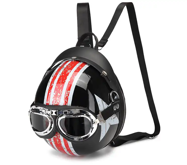 Replica bags lv Creative Helmet Backpack - Unique Round Motorcycle Bag