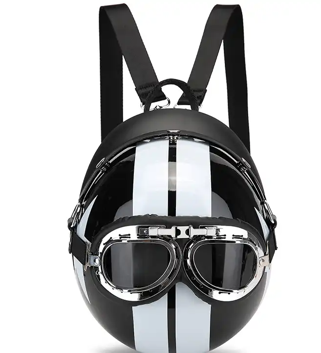 Replica bags lv Creative Helmet Backpack - Unique Round Motorcycle Bag