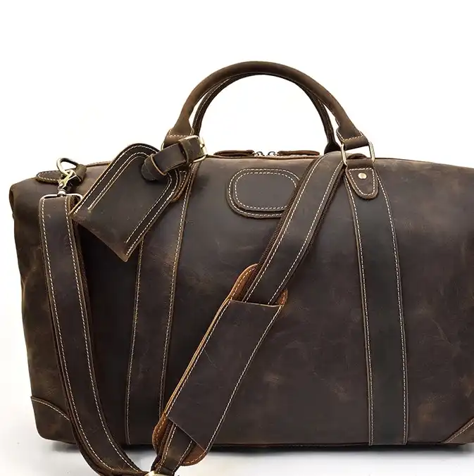 Replica bags Custom Men's Travel Bag with Large Capacity- Leather Business Carry-On