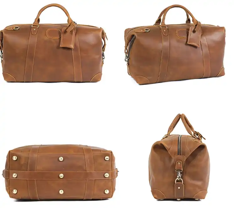 Replica bags Custom Men's Travel Bag with Large Capacity- Leather Business Carry-On
