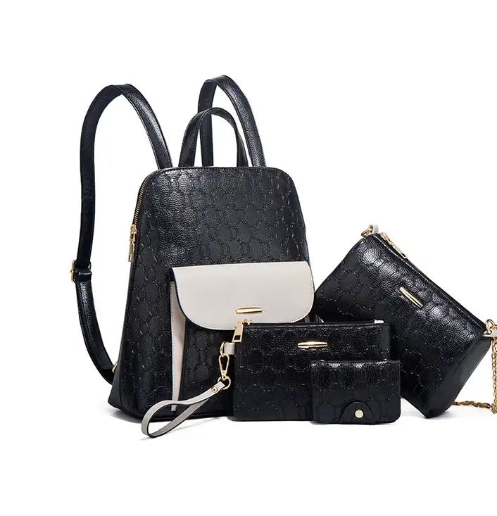 Lv belts replica Fashion Embossed Shoulder- Crossbody- and Backpack: 4-Piece Mother-Daughter Set
