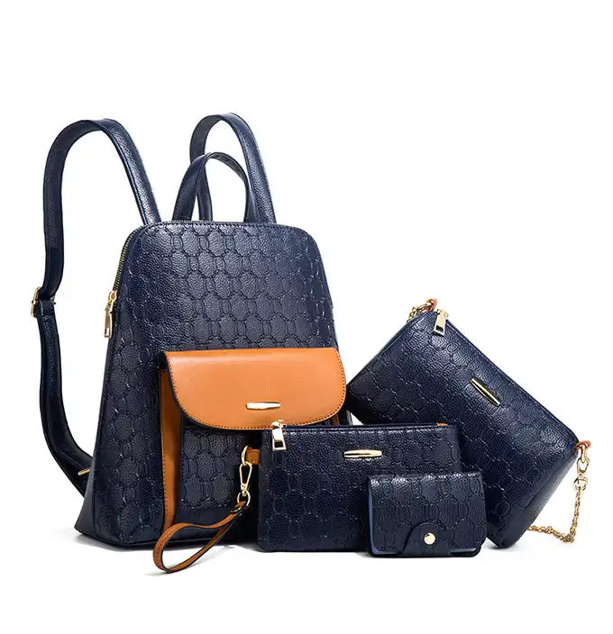 Lv belts replica Fashion Embossed Shoulder- Crossbody- and Backpack: 4-Piece Mother-Daughter Set