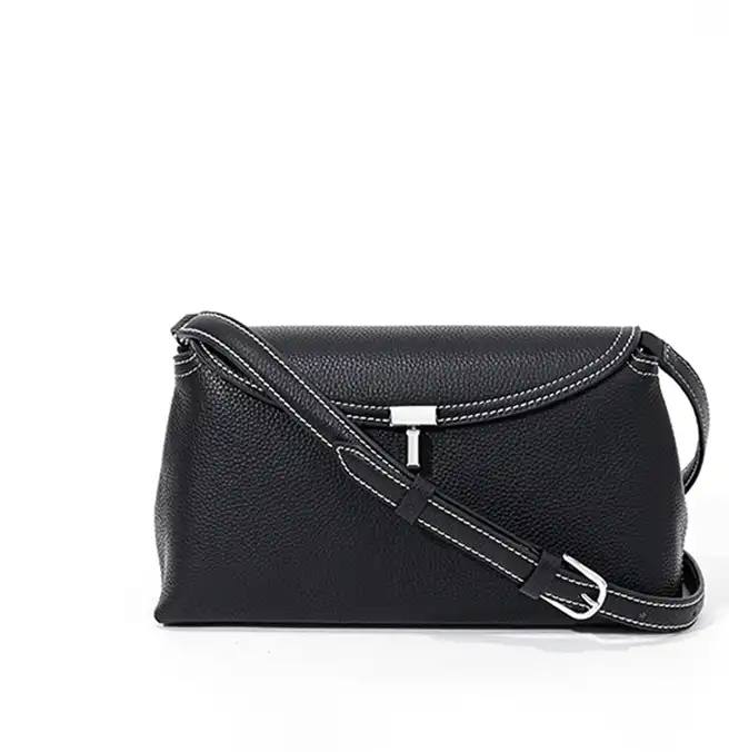 Flap Business Shoulder Bag - Large Capacity Leather Tote