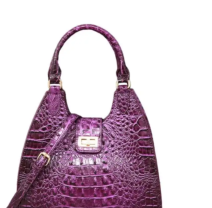 Louis vuitton locations French stick croc-patterned women's bag