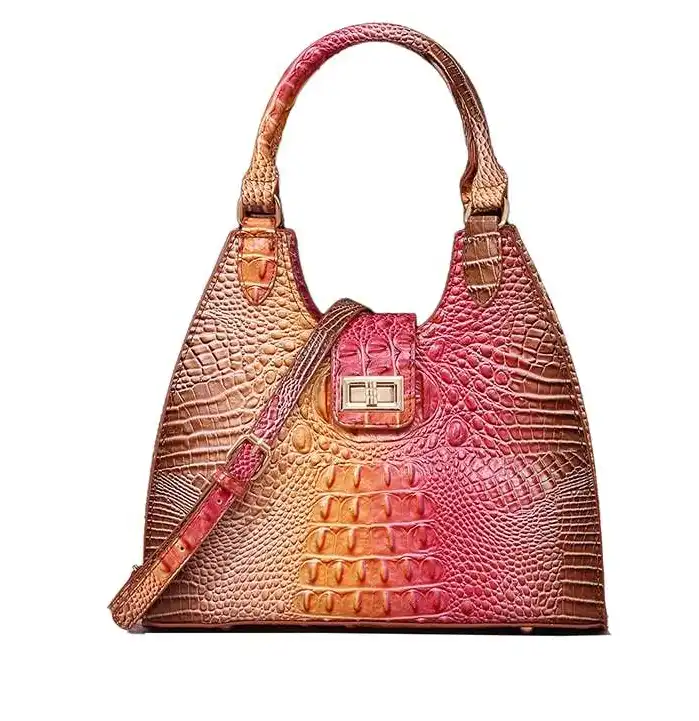Louis vuitton locations French stick croc-patterned women's bag