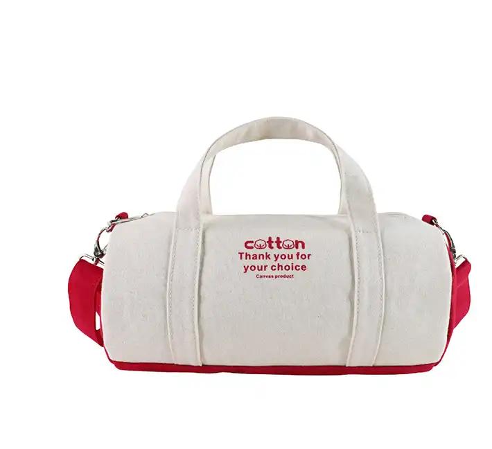 Heavy-Duty Canvas Travel Tote Bag - 20-35L Pure Cotton Duffle- Wet & Dry Separation Yoga Bag- with Ground Peg Storage