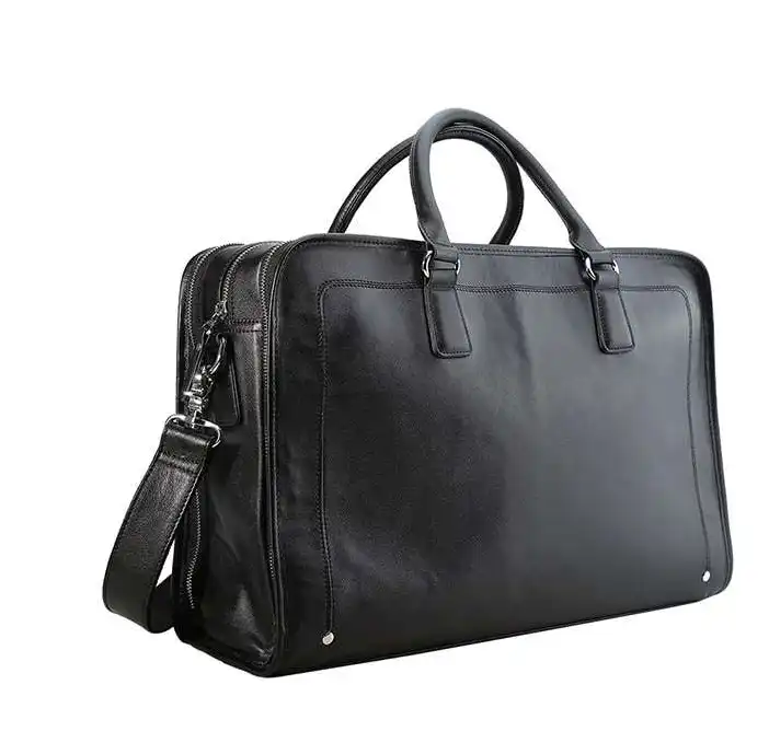 Large Capacity Laptop Shoulder Bag: 17-inch Business Briefcase for Men