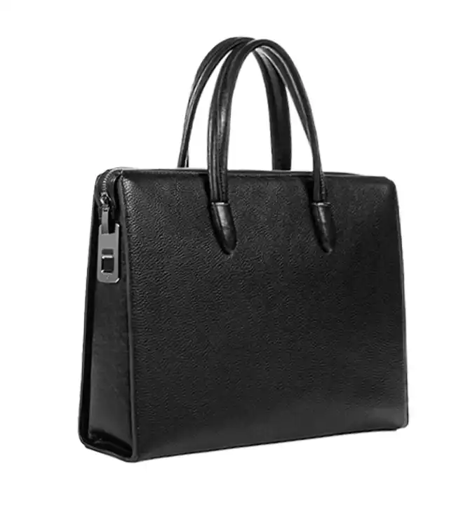Replica bag Men's Genuine Leather Business Briefcase - Fingerprint Lock Laptop Bag with Large Capacity | Practical Handbag for Professionals