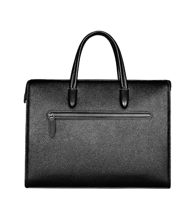 Replica bag Men's Genuine Leather Business Briefcase - Fingerprint Lock Laptop Bag with Large Capacity | Practical Handbag for Professionals