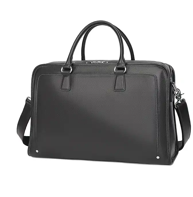 Men's Genuine Leather Business Briefcase – 15.6-Inch Laptop Bag with Handle- Stylish Executive Bag