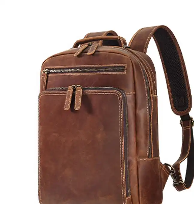 Louis vuitton locations Men's Leather Backpack with Spacious Compartment for Business and 15.6-Inch Laptop- Ideal for College Students