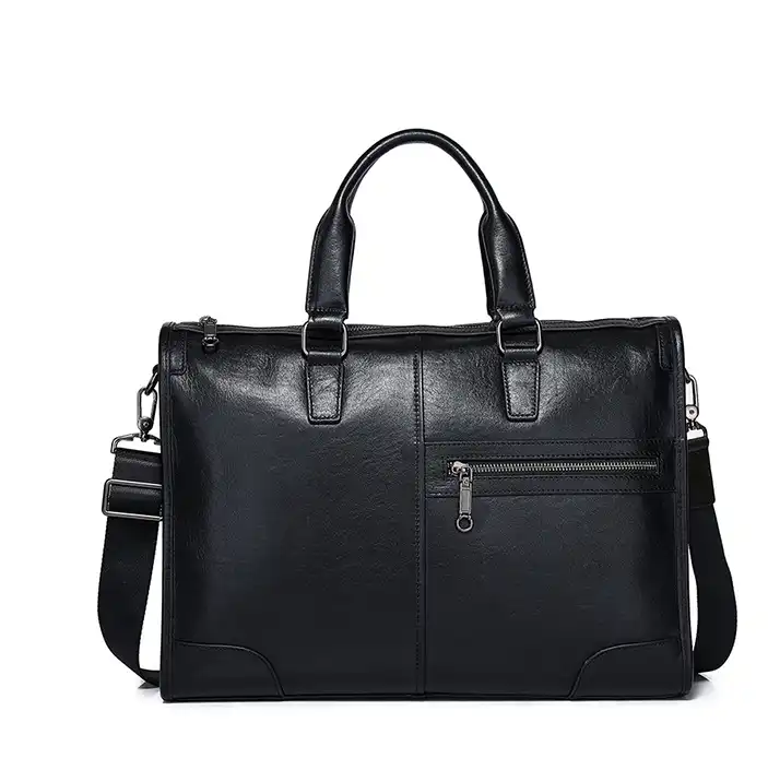 Men's Premium Leather Business Laptop Briefcase – Top-Grain Leather Executive Handbag