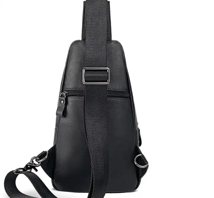 Top lv Men's Premium Leather Crossbody Chest Bag – Top-Grain Leather Casual Outdoor Sling Pack