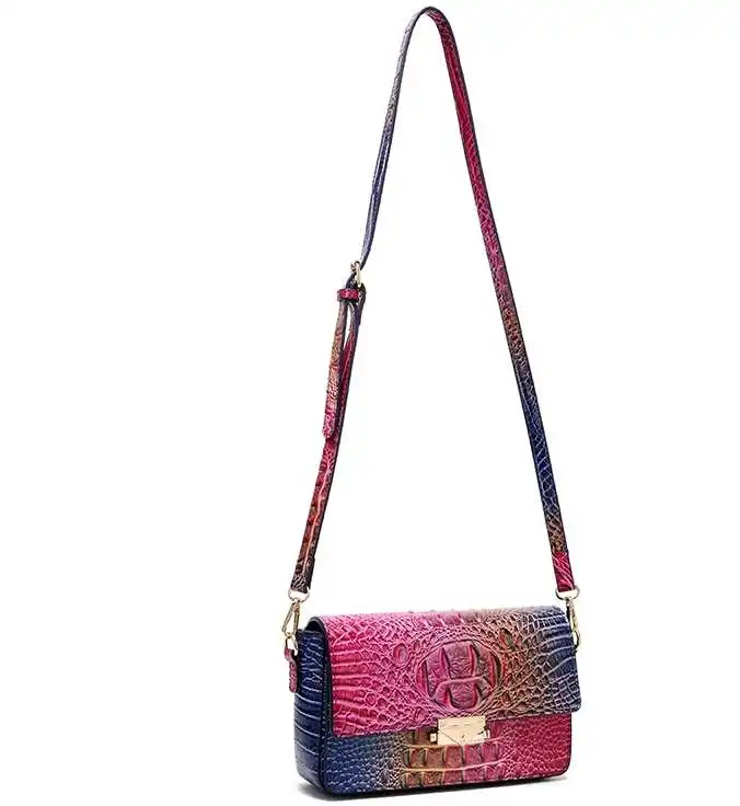 Top lv Multi-color vintage croc shoulder bag