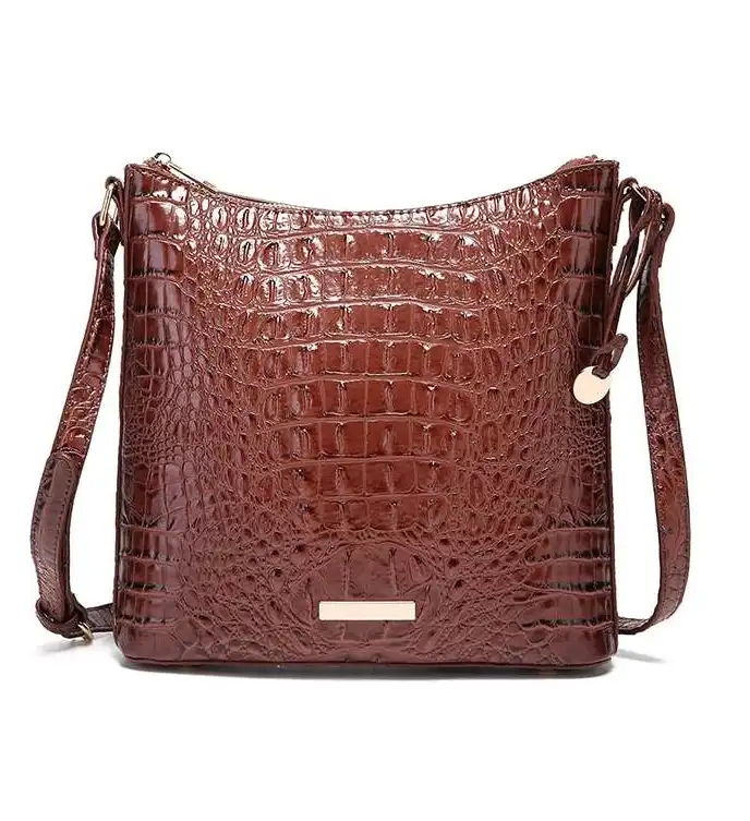 Multicolor croc vintage women's bag