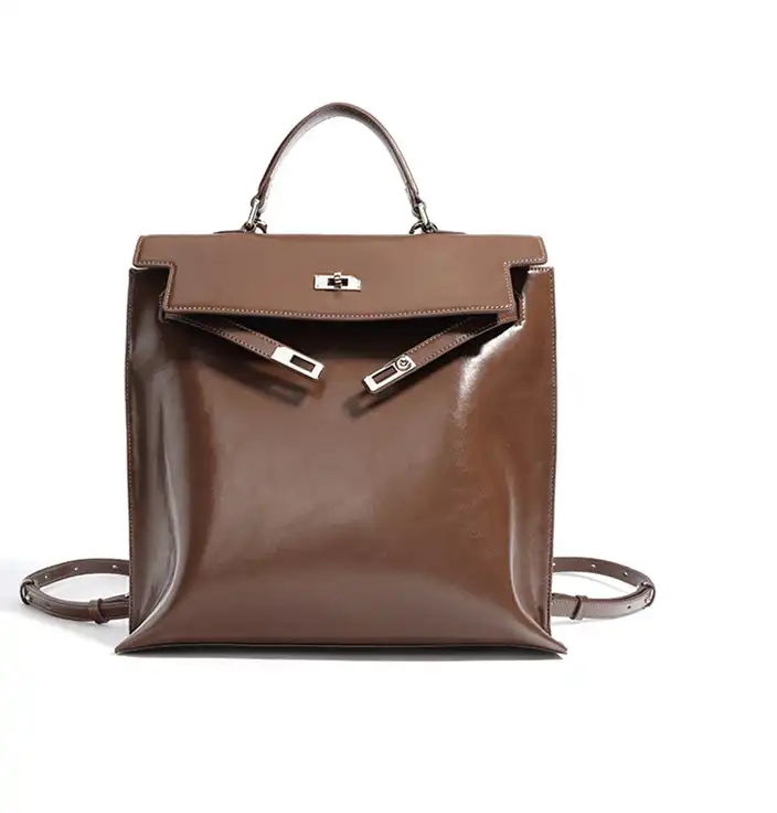 New Fall Winter Genuine Leather Tote & Shoulder Backpack