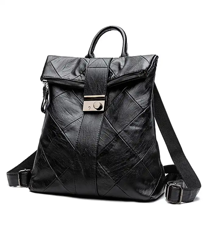 Top lv New Stylish Women's Backpack: Large Travel Bag- Versatile Bookbag