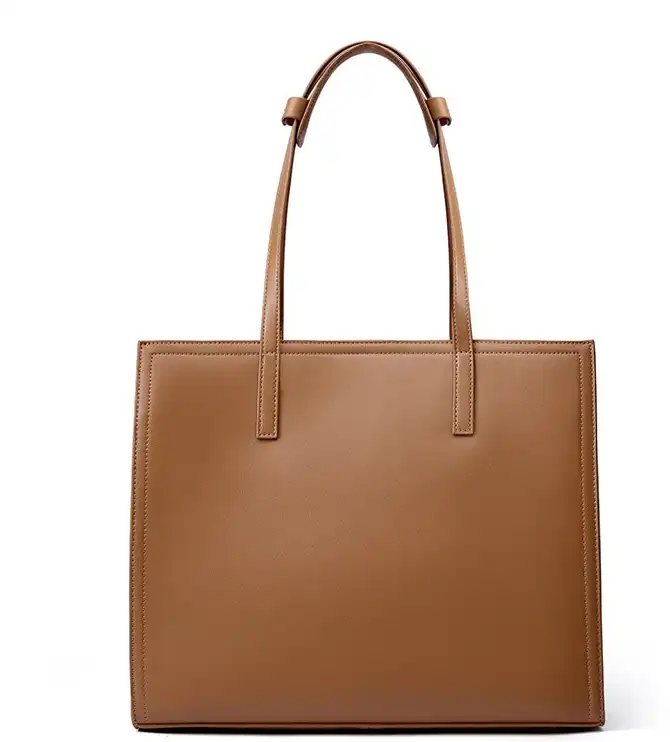 Replica bags New chic tote- leather- large capacity- black- commuter laptop bag.
