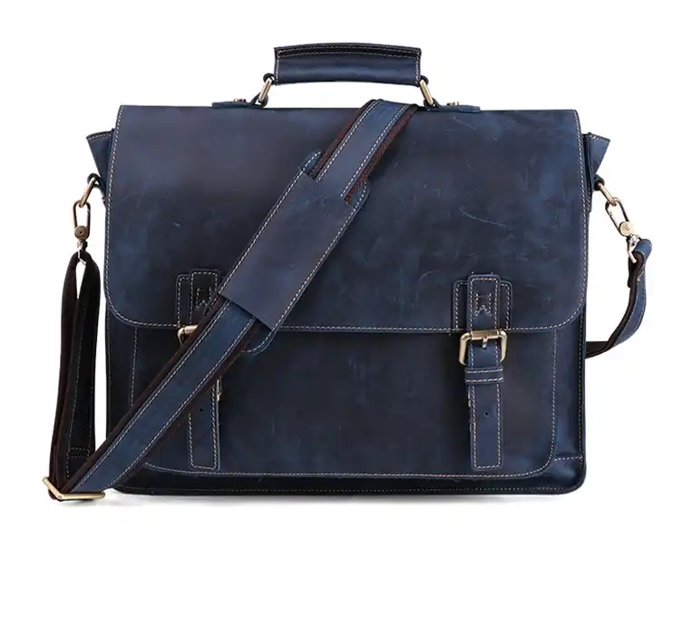 Replica bags lv Quality Leather Men's Business Briefcase with 15.6-Inch Laptop Compartment and Vintage Style.