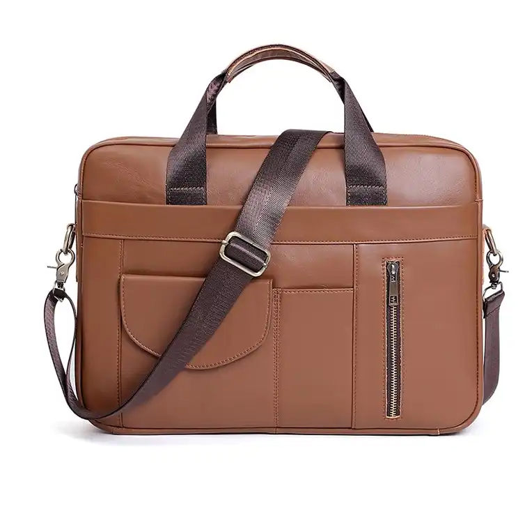 Top lv Quality Leather Tote for Men with Spacious High-end Laptop Compartment