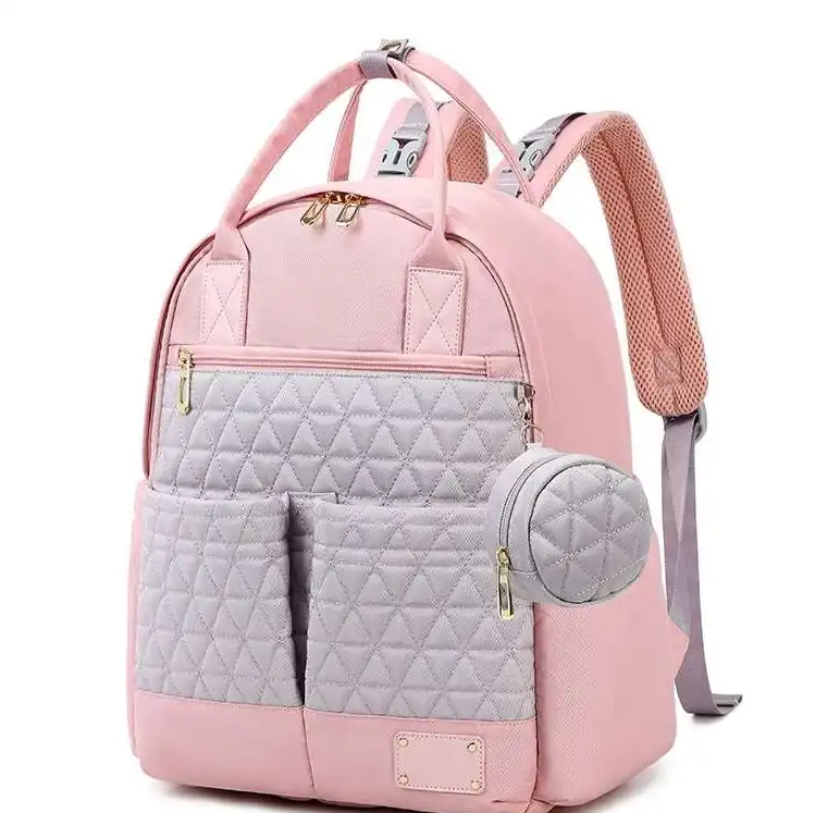 Spacious- versatile tote: chic mom bag with contrasting embroidery