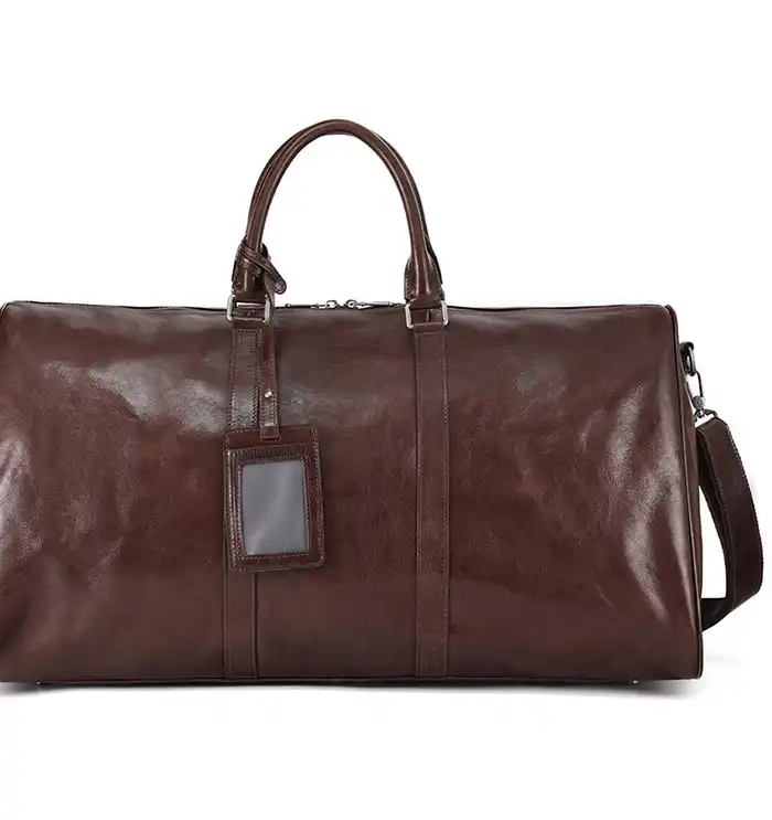 Lv belts replica Spacious Leather Business Travel Bag- Simple Design for Commuting- Carry-On for Men