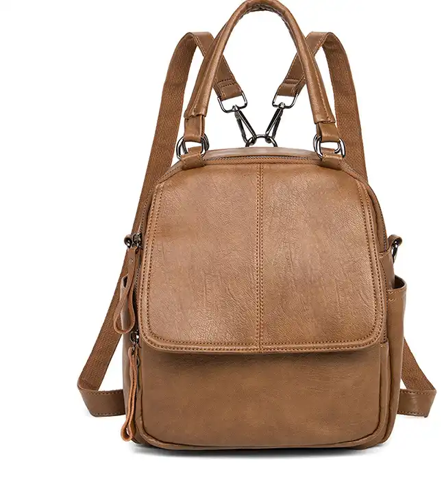 Stylish Dual-Purpose Handbag: Travel & Business Backpack- Soft- Large Capacity