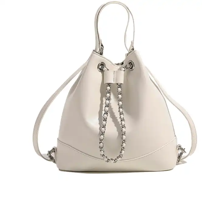 Louis vuitton locations Stylish Silver Convertible Chain Backpack & Shoulder Bag