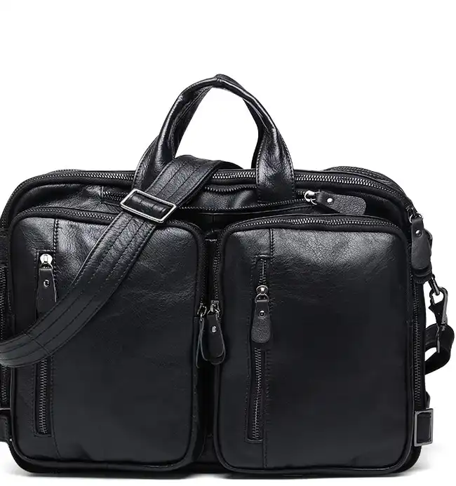 Replica bags Stylish Vintage Leather Men's Backpack with Multi-Functional Features- Crossbody Bag