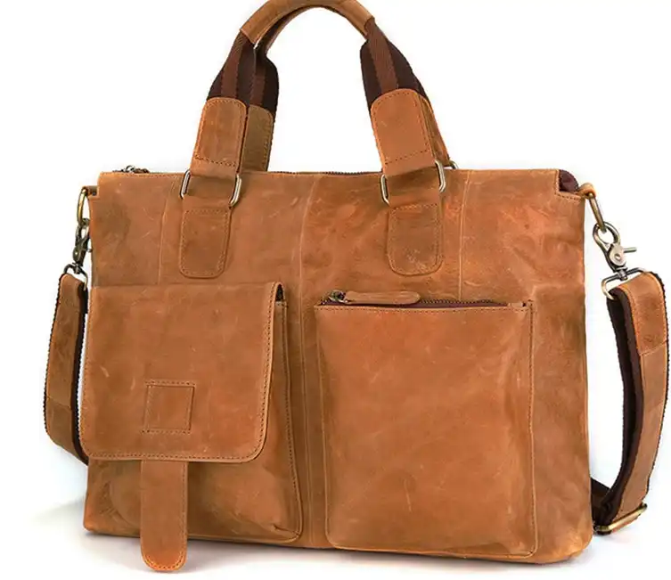 Lv belts replica Stylish Vintage Men's Business Briefcase in Leather with Large Capacity- Crossbody and Handheld Options