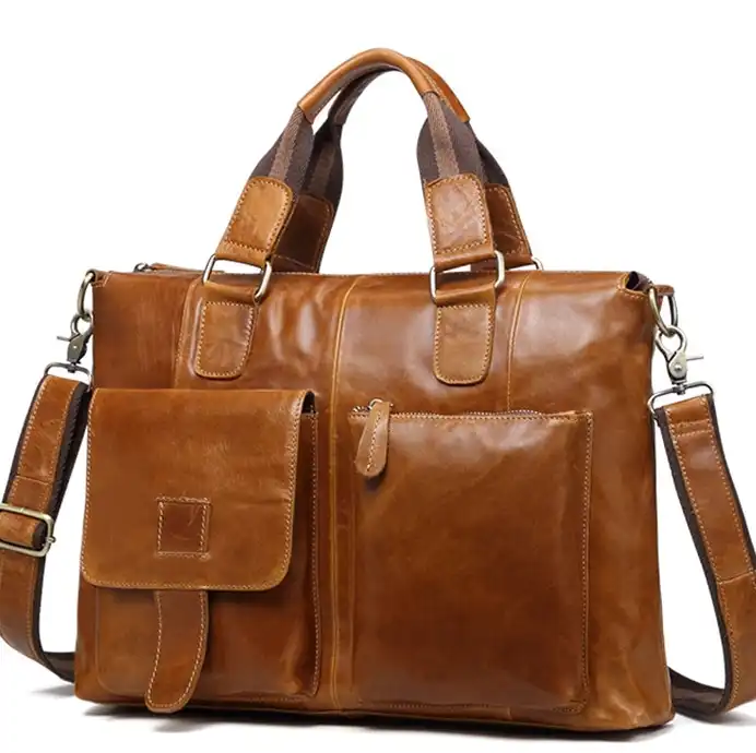 Lv belts replica Stylish Vintage Men's Business Briefcase in Leather with Large Capacity- Crossbody and Handheld Options