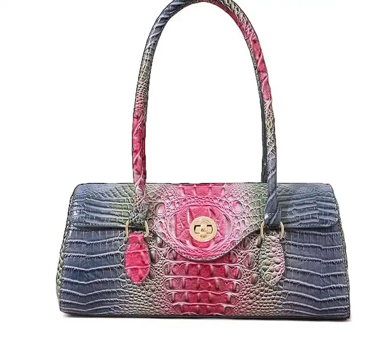 Replica bags lv Stylish croc-patterned women's bag