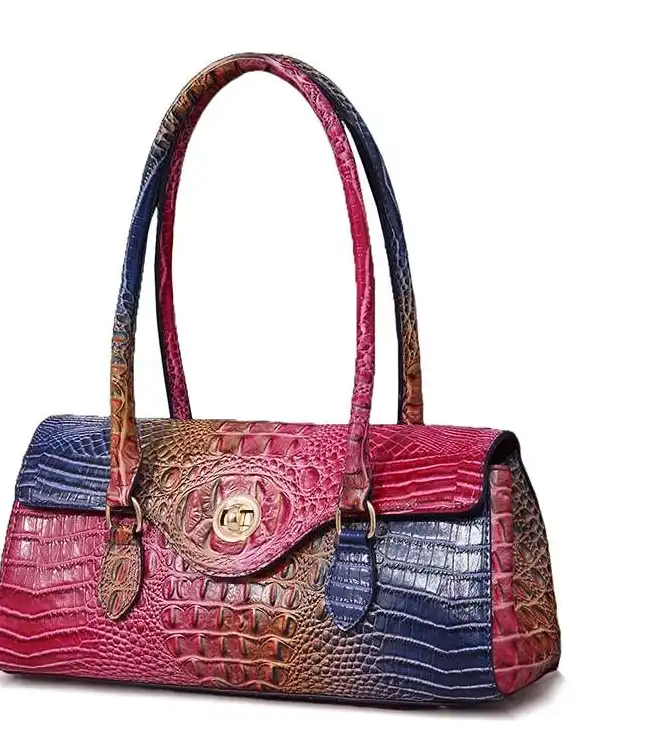 Replica bags lv Stylish croc-patterned women's bag