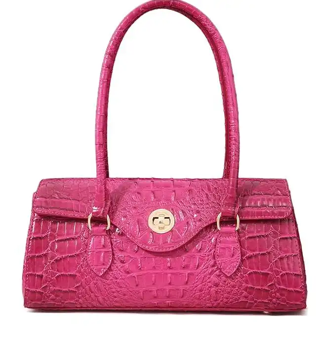 Replica bags lv Stylish croc-patterned women's bag