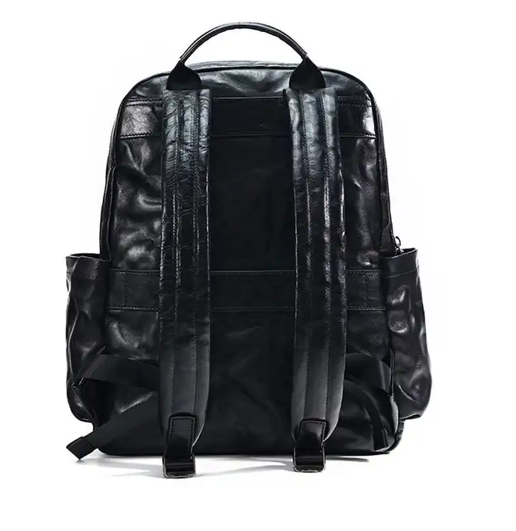 Lv belts replica Vintage Leather Men's Commuter Backpack with Large Capacity- Ideal for Business