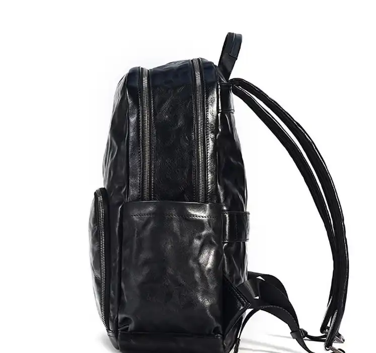Lv belts replica Vintage Leather Men's Commuter Backpack with Large Capacity- Ideal for Business