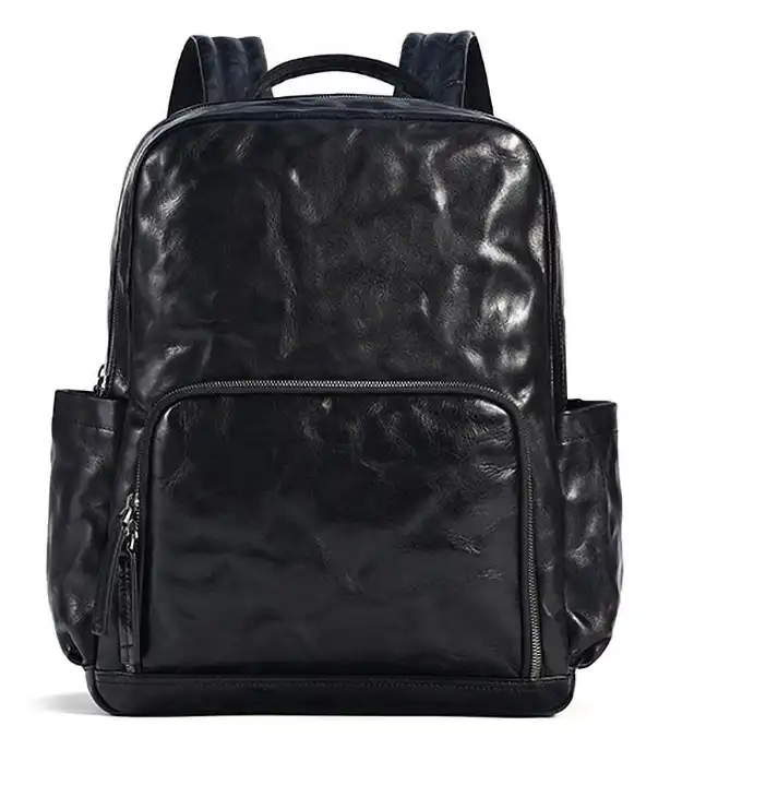 Lv belts replica Vintage Leather Men's Commuter Backpack with Large Capacity- Ideal for Business