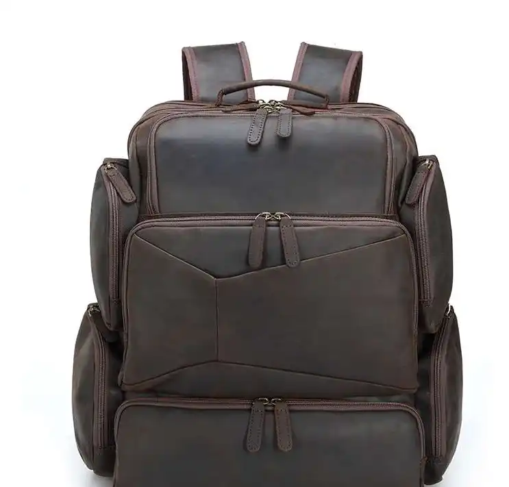 Vintage Travel Backpack: Men's Outdoor Laptop Bag- Large Capacity