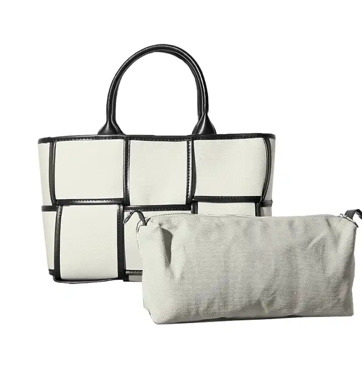 Louis vuitton locations Woven Color Block Tote: Chic Work & Shoulder Bag