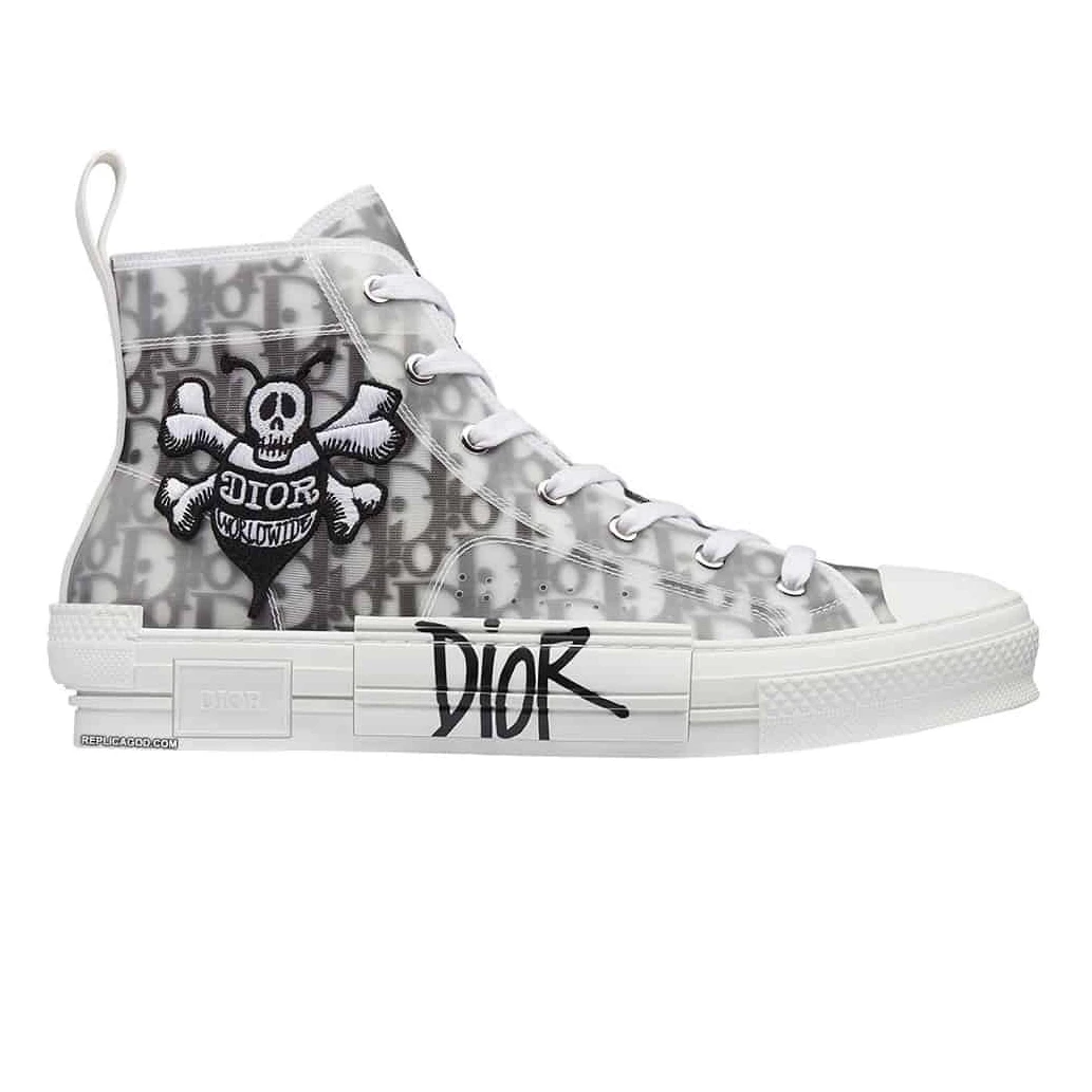 B23 HIGH-TOP SNEAKER WITH DIOR AND SHAWN BEE EMBROIDERY PATCH AllSeason 681
