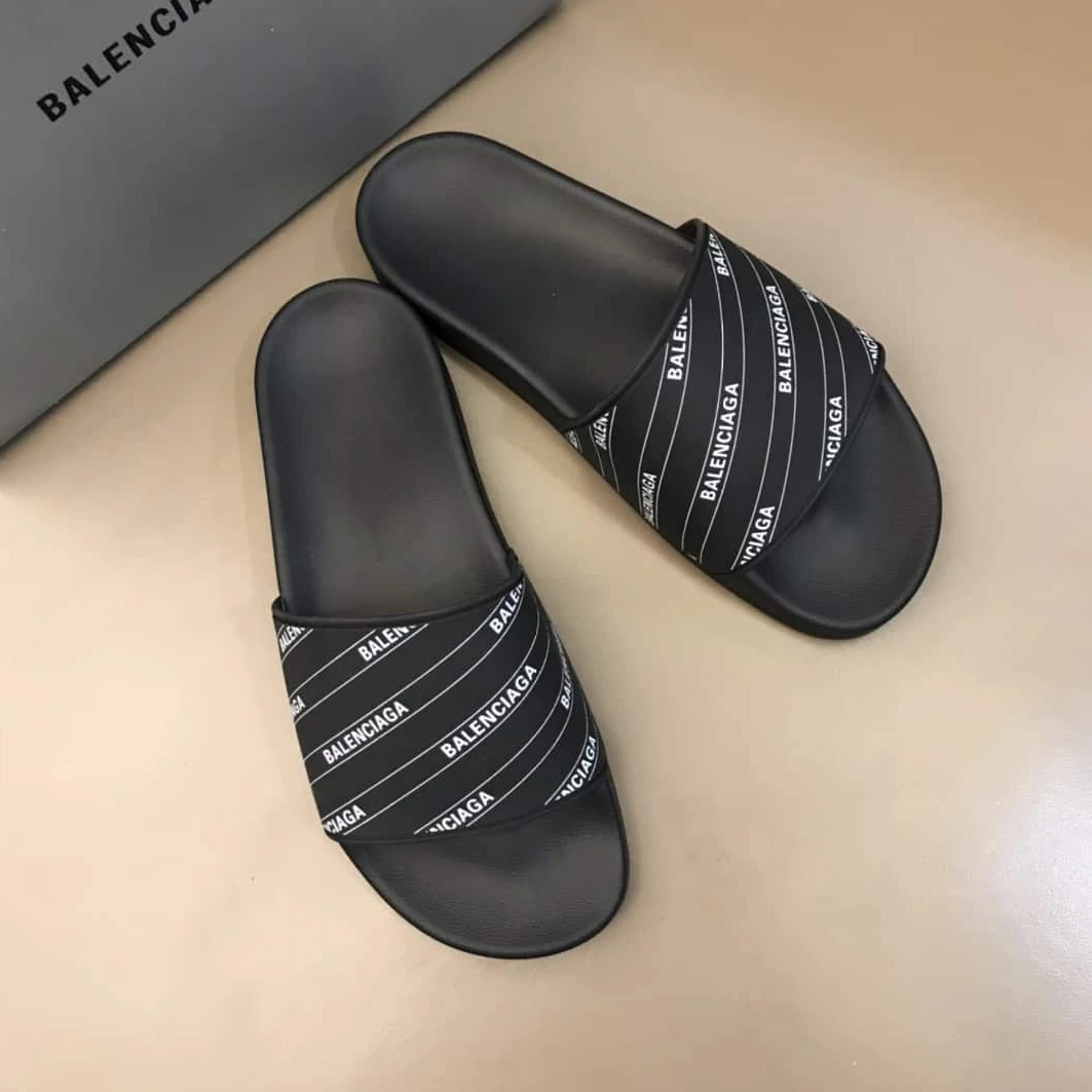 BALENCIAGA RUBBER LOGO POOL SLIDE SANDALS – BBS6 BestValue 6575