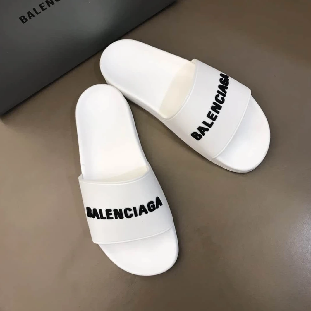 BALENCIAGA RUBBER LOGO POOL SLIDE SANDALS – BBS7 ModernLook 5210